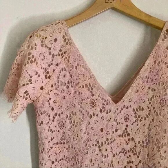 BB Dakota Women's Small Pink Lemonade Lace Dress NEW - Picture 6 of 6